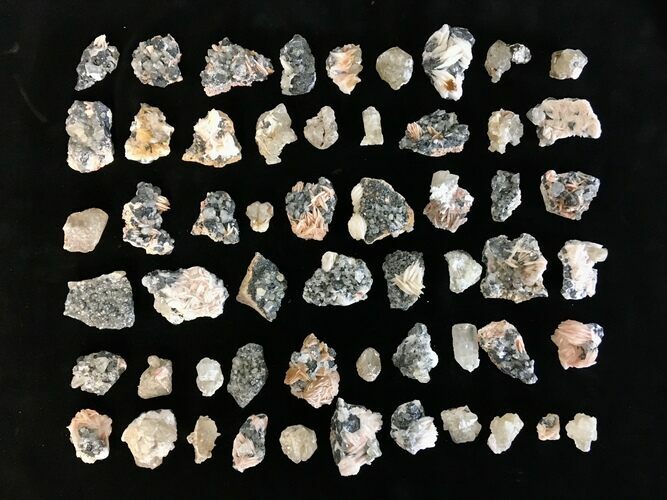 Clearance Lot: Cerussite, Barite, and Galena Clusters - Pieces #215319